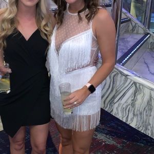 Sexy White fringe romper
